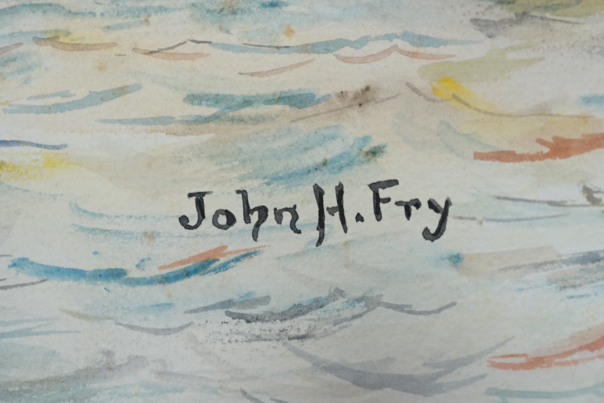 John Harold Fry (British, 1881-1941), set of eight original watercolours for postcard designs, ocean liners to include SS Resolute Hamburg American Line, SS Bremen Norddeutscher Lloyd Line and SS Atlantis Royal Mail Line